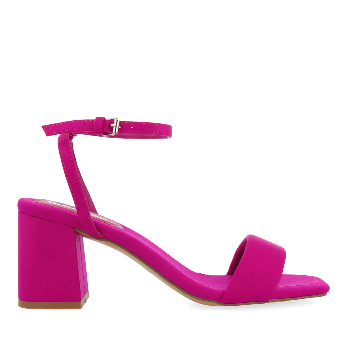 FUCHSIA HEEL SANDALS WITH PADDED STRAP FOR WOMEN GIARRE