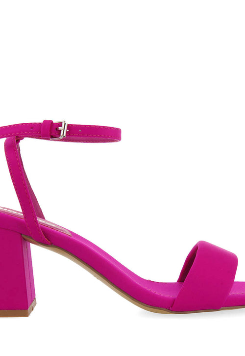 FUCHSIA HEEL SANDALS WITH PADDED STRAP FOR WOMEN GIARRE