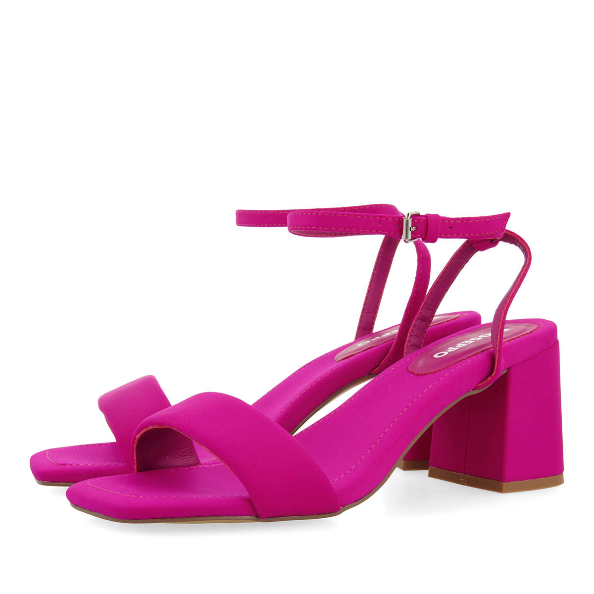 FUCHSIA HEEL SANDALS WITH PADDED STRAP FOR WOMEN GIARRE