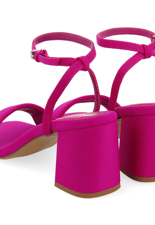 FUCHSIA HEEL SANDALS WITH PADDED STRAP FOR WOMEN GIARRE