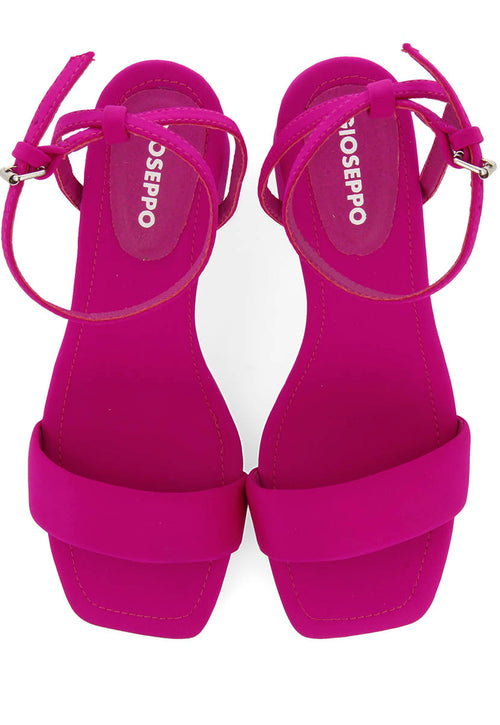 FUCHSIA HEEL SANDALS WITH PADDED STRAP FOR WOMEN GIARRE