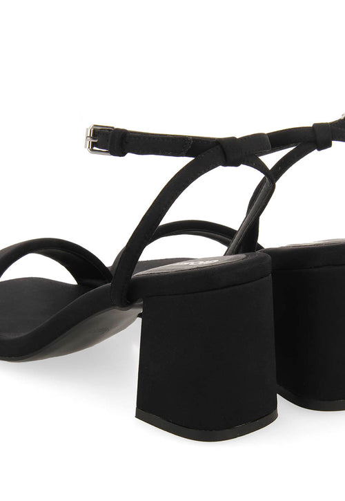 SANDALIAS NEGRAS DE TACÓN CON TIRA ACOLCHADA PARA MUJER GIARRE