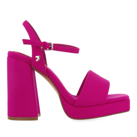 SANDALIAS FUCSIA DE TACÓN ALTO CON TIRA ACOLCHADA PARA MUJER DENTON