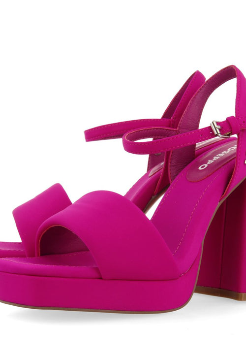SANDALIAS FUCSIA DE TACÓN ALTO CON TIRA ACOLCHADA PARA MUJER DENTON