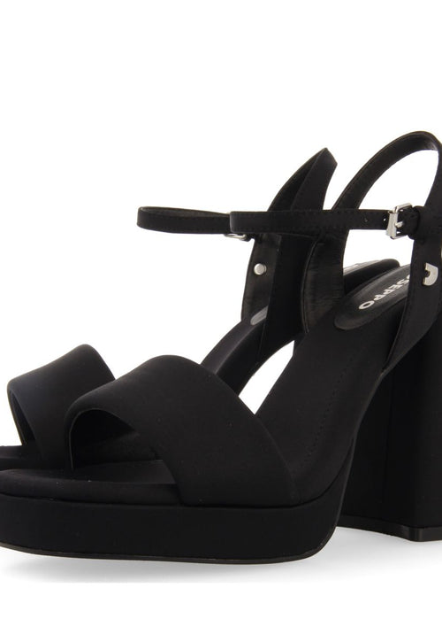 SANDALIAS NEGRAS DE TACÓN ALTO CON TIRA ACOLCHADA PARA MUJER DENTON