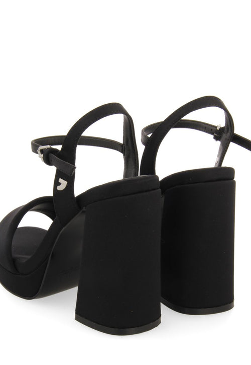 SANDALIAS NEGRAS DE TACÓN ALTO CON TIRA ACOLCHADA PARA MUJER DENTON