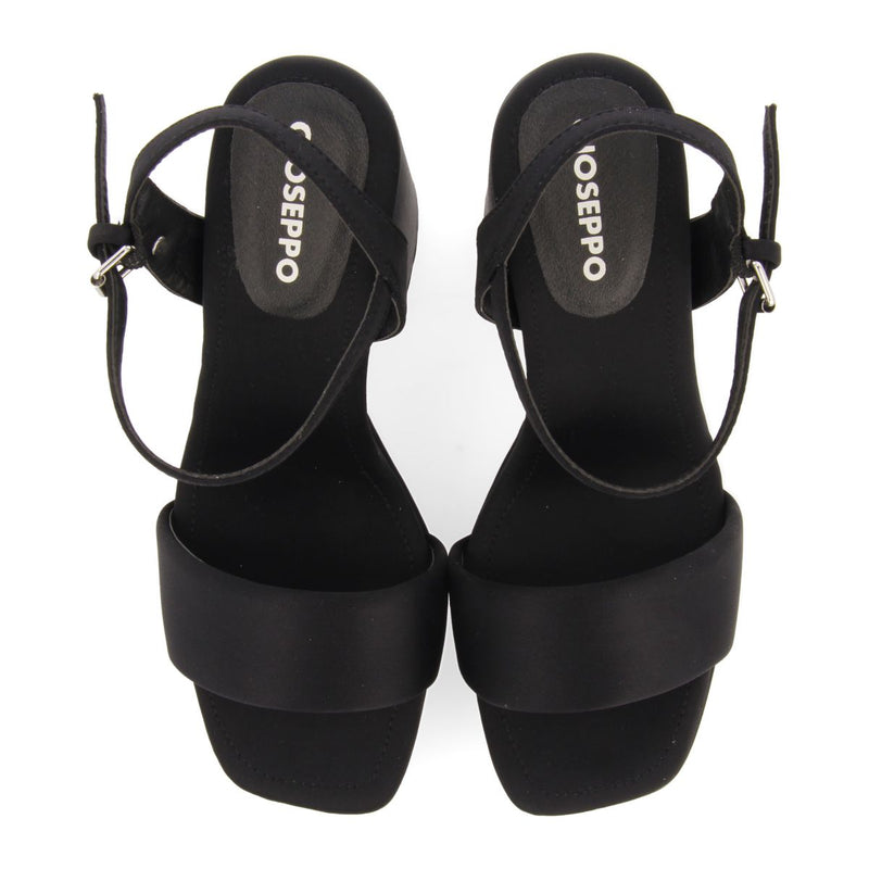 SANDALIAS NEGRAS DE TACÓN ALTO CON TIRA ACOLCHADA PARA MUJER DENTON
