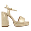 SANDALES DORÉES À TALONS HAUTS AVEC BRIDE REMBOURRÉE POUR FEMME LEHIGH