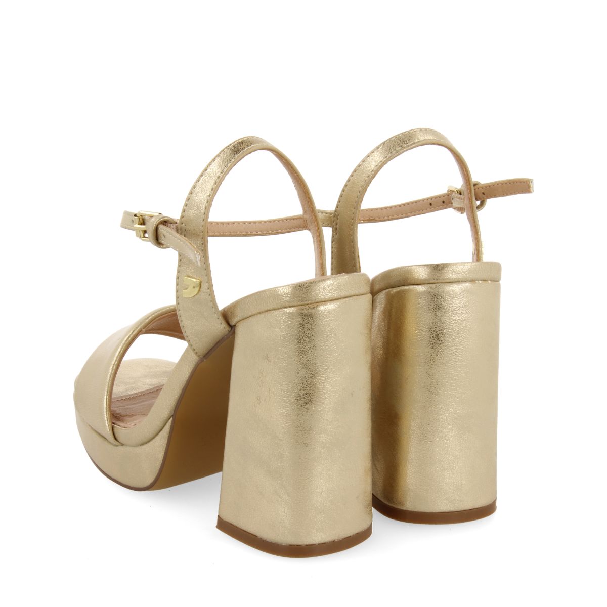 SANDALIAS DORADAS DE TACÓN ALTO CON TIRA ACOLCHADA PARA MUJER LEHIGH
