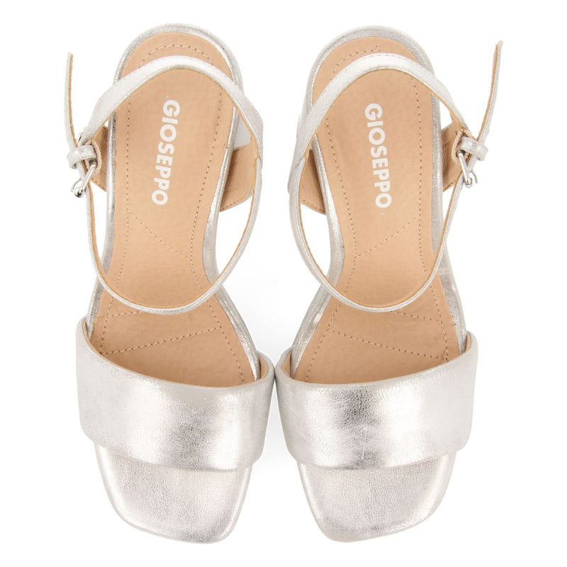 SILVER HIGH HEEL SANDALS WITH PADDED STRAP FOR WOMEN LEHIGH