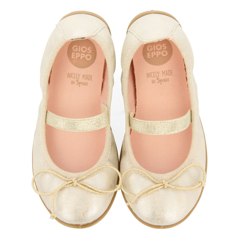 METALLIC BALLET FLATS WITH FANTASY FINISH AND ELASTIC STRAP FOR GIRLS AND BOYS REDRUTH