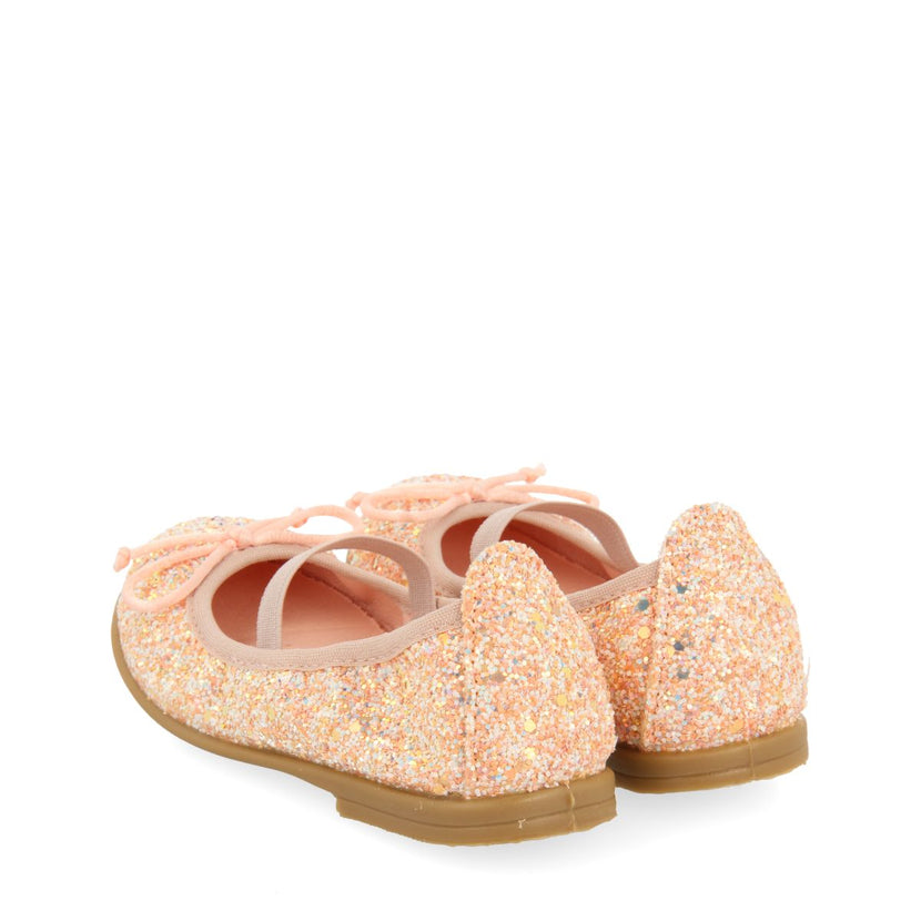 PINK GLITTER BALLET FLATS WITH ELASTIC STRAP FOR GIRL AND BOY MOLALLA