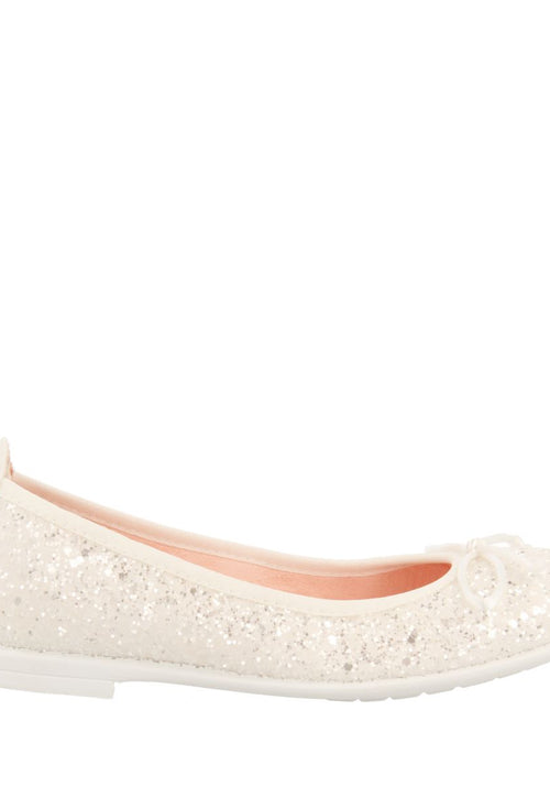 WHITE GLITTER BALLERINAS FOR GIRL AND BOY KOLONGE
