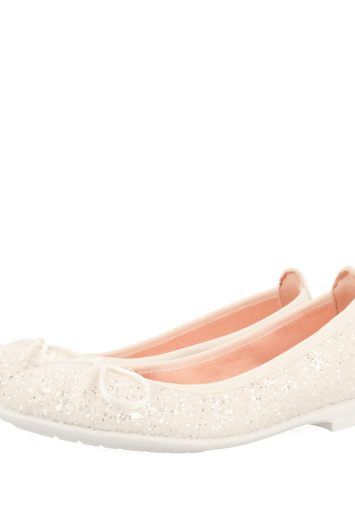 WHITE GLITTER BALLERINAS FOR GIRL AND BOY KOLONGE