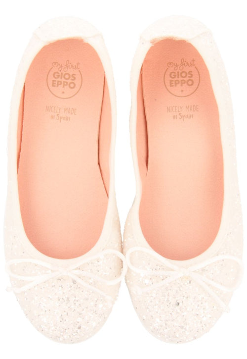 WHITE GLITTER BALLERINAS FOR GIRL AND BOY KOLONGE