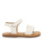 SANDALIAS BLANCAS DE PIEL CON DETALLES METALIZADOS PARA BEBÉ ALIKO