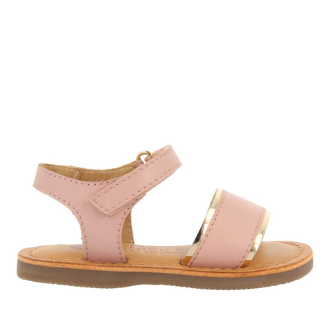 SANDALIAS ROSAS DE PIEL CON DETALLES METALIZADOS PARA BEBÉ ALIKO
