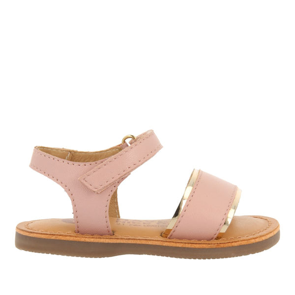 SANDALIAS ROSAS DE PIEL CON DETALLES METALIZADOS PARA BEBÉ ALIKO