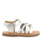 SANDALIAS PLATEADAS DE PIEL ESTILO ROMANAS PARA BEBÉ FLEURY