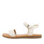 WHITE LEATHER SANDALS WITH METALLIC DETAILS FOR GIRL AND BOY KAVAJE