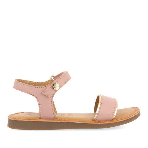 SANDALI ROSA IN PELLE CON DETTAGLI METALLIZZATI PER BAMBINA E BAMBINO KAVAJE 