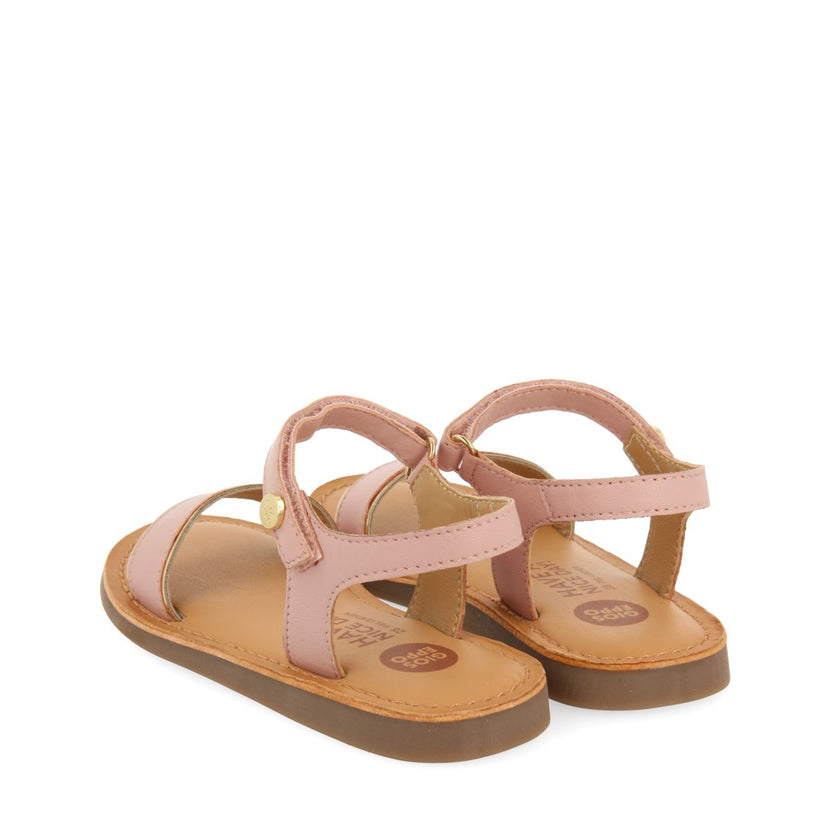 SANDALI ROSA IN PELLE CON DETTAGLI METALLIZZATI PER BAMBINA E BAMBINO KAVAJE 