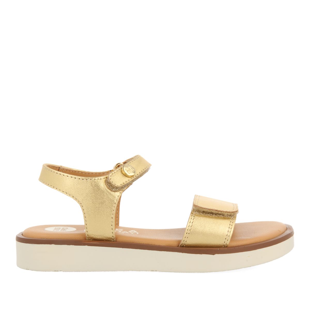 SANDÁLIAS DOURADAS DE PELE ESTILO GREGO PARA MENINA E MENINO MALFA 