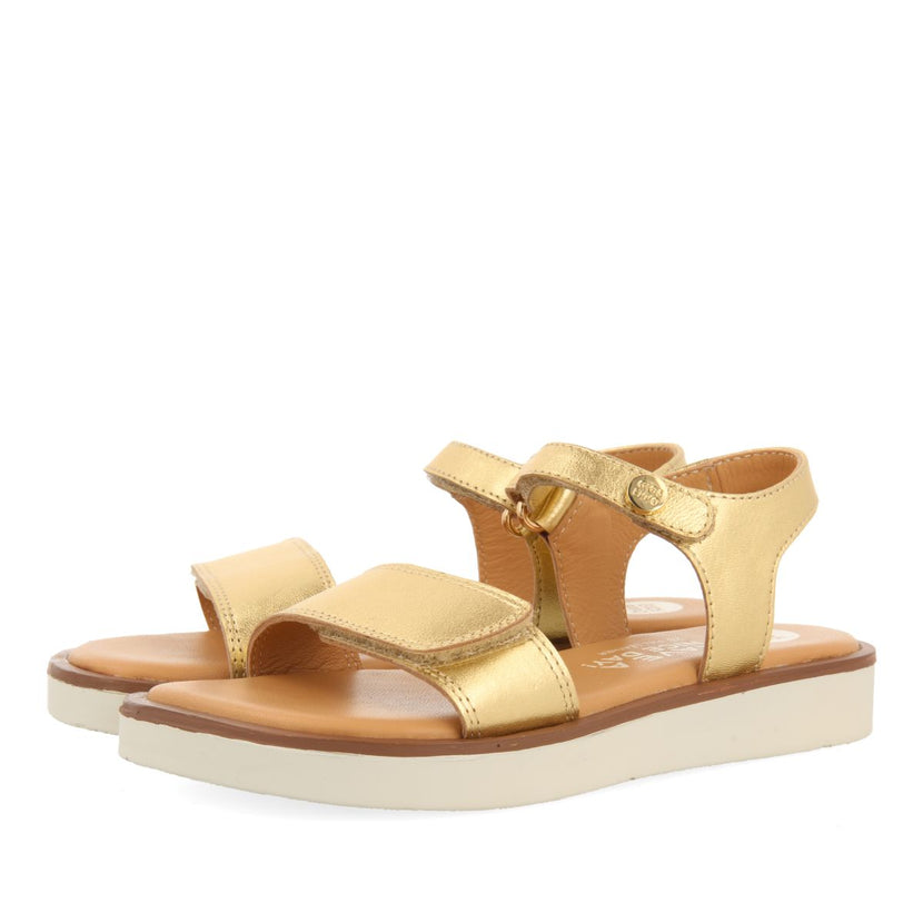 GOLDEN GREEK STYLE LEATHER SANDALS FOR GIRL AND BOY MALFA