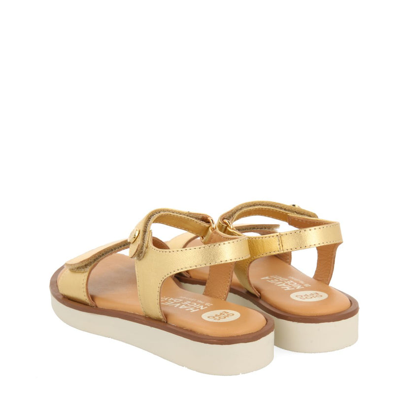 GOLDEN GREEK STYLE LEATHER SANDALS FOR GIRL AND BOY MALFA