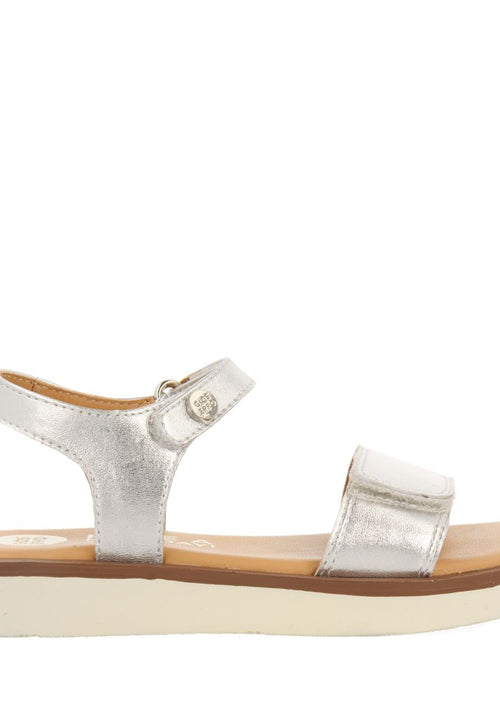 SANDALIAS PLATEADAS DE PIEL ESTILO GRIEGAS PARA NIÑA Y NIÑO MALFA