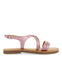 PINK METALLIC SANDALS WITH TUBULAR LEATHER STRAPS FOR GIRL AND BOY ANNEX