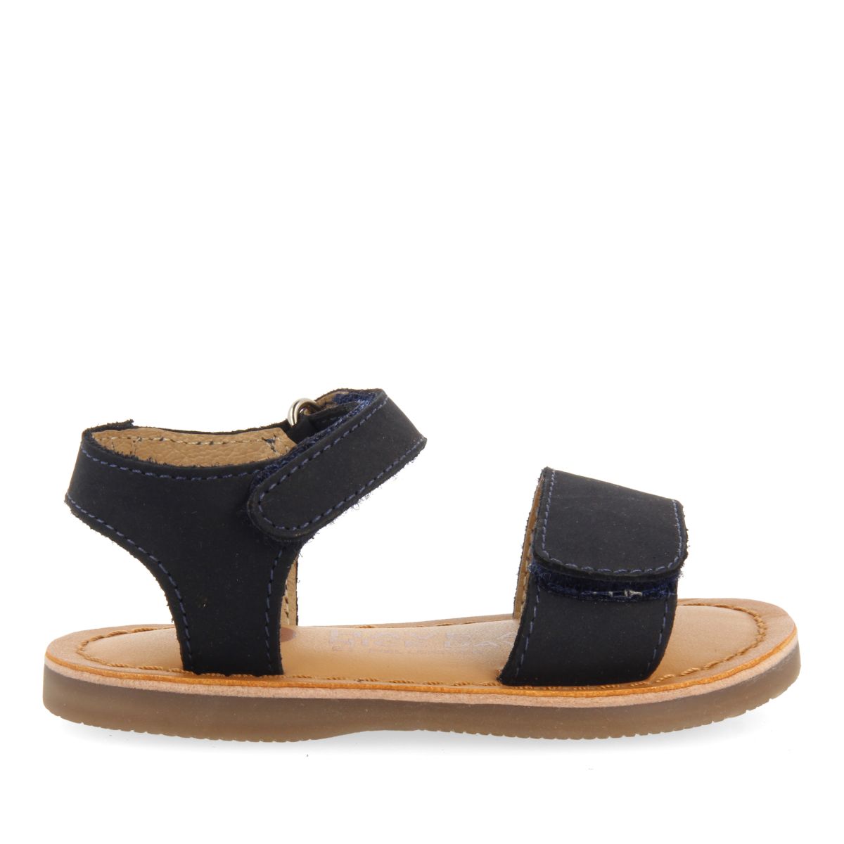 SANDALIAS COLOR AZUL MARINO DE PIEL CON CIERRE AJUSTABLE PARA BEBÉ PALMETTO