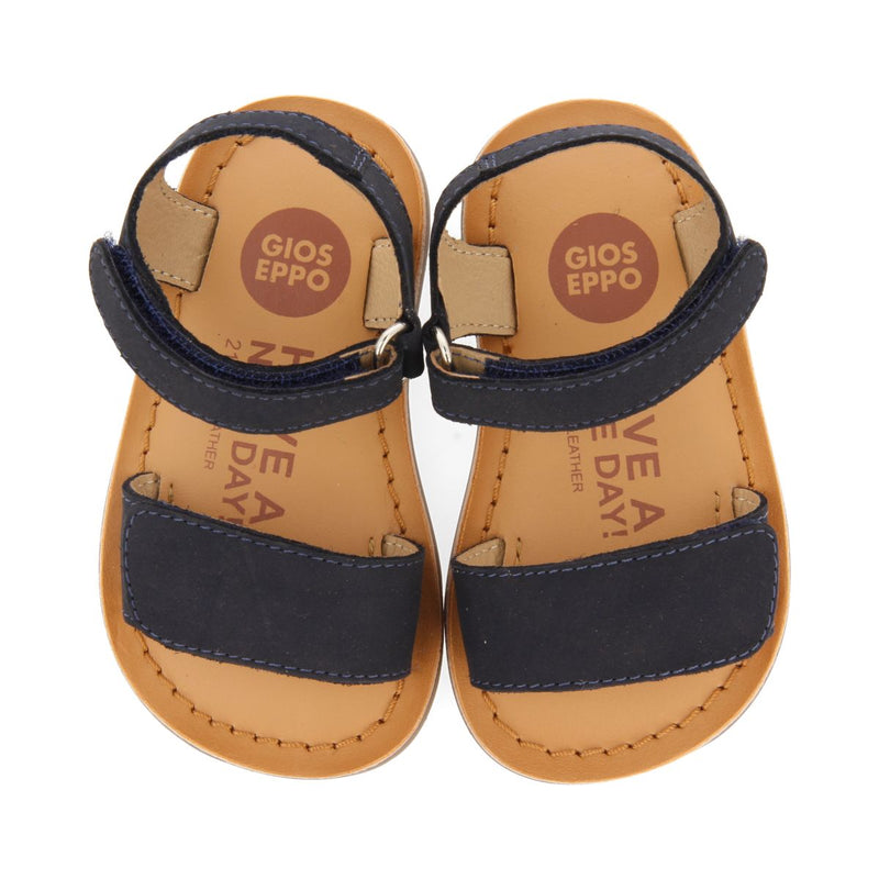 SANDALIAS COLOR AZUL MARINO DE PIEL CON CIERRE AJUSTABLE PARA BEBÉ PALMETTO