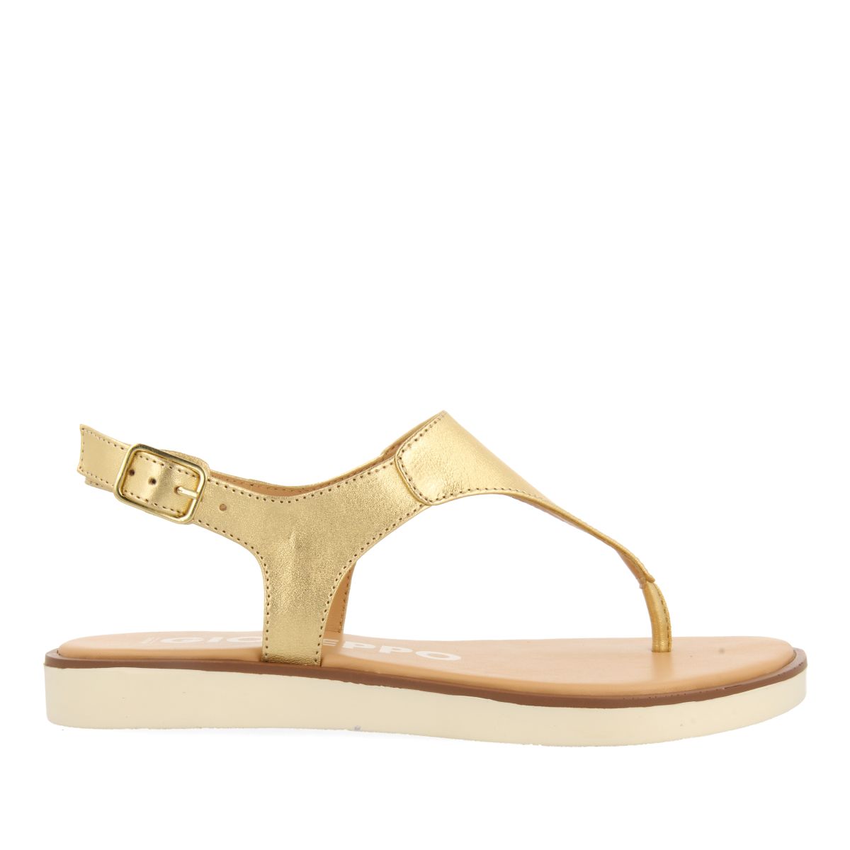 SANDALIAS DE PIEL DORADAS PARA MUJER FIERZE