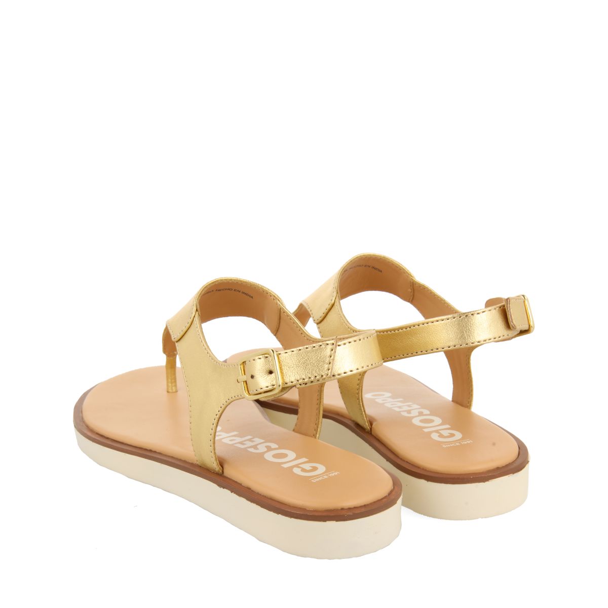 SANDALIAS DE PIEL DORADAS PARA MUJER FIERZE