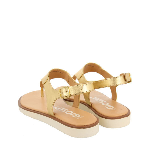 GOLDEN LEATHER SANDALS FOR WOMEN FIERZE