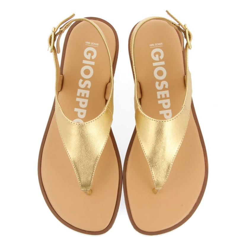 SANDALIAS DE PIEL DORADAS PARA MUJER FIERZE