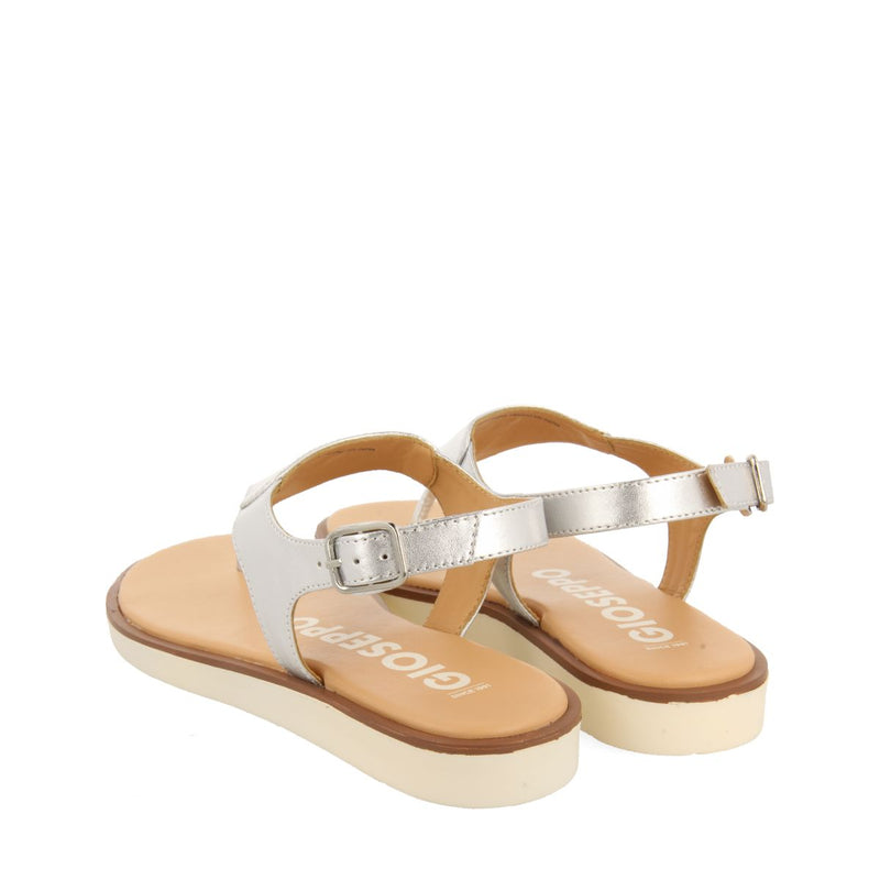 SILVER LEATHER SANDALS FOR WOMEN FIERZE