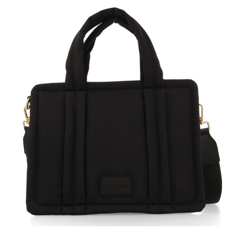 BOLSO NEGRO CON ASAS Y BANDOLERA GEREI