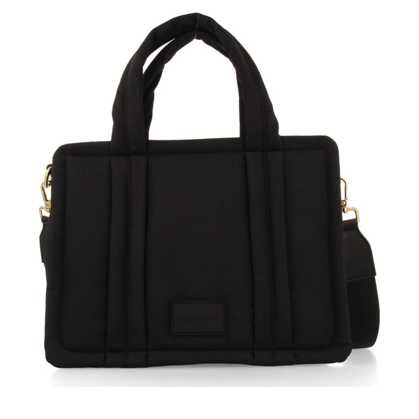 BOLSO NEGRO CON ASAS Y BANDOLERA GEREI
