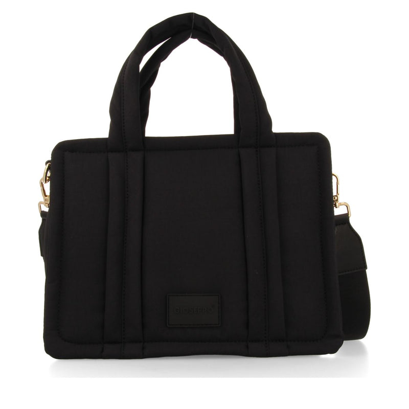 BOLSO NEGRO CON ASAS Y BANDOLERA GEREI