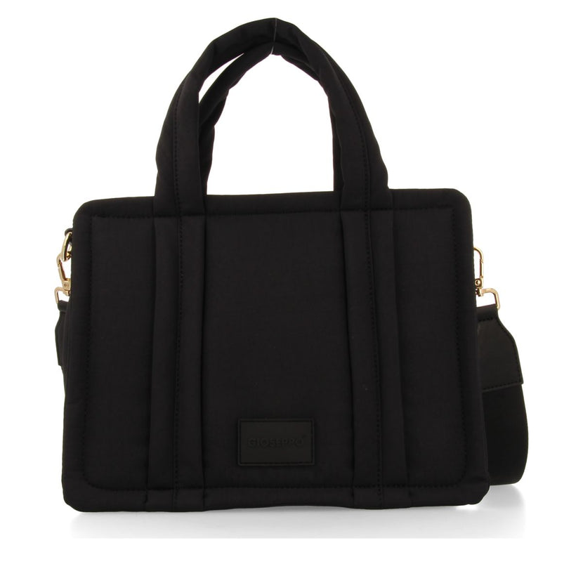 BOLSO NEGRO CON ASAS Y BANDOLERA GEREI