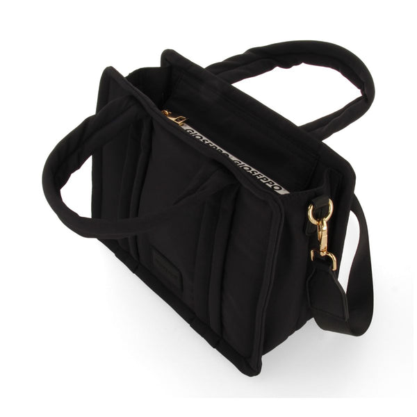 BOLSO NEGRO CON ASAS Y BANDOLERA GEREI