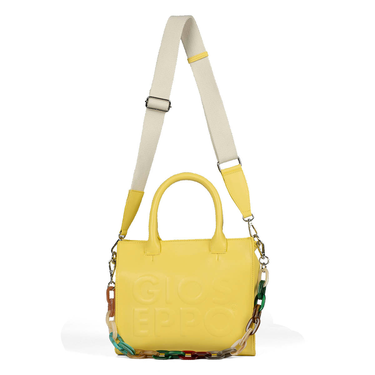 BOLSO AMARILLO CON ASAS Y BANDOLERA LANEAST 