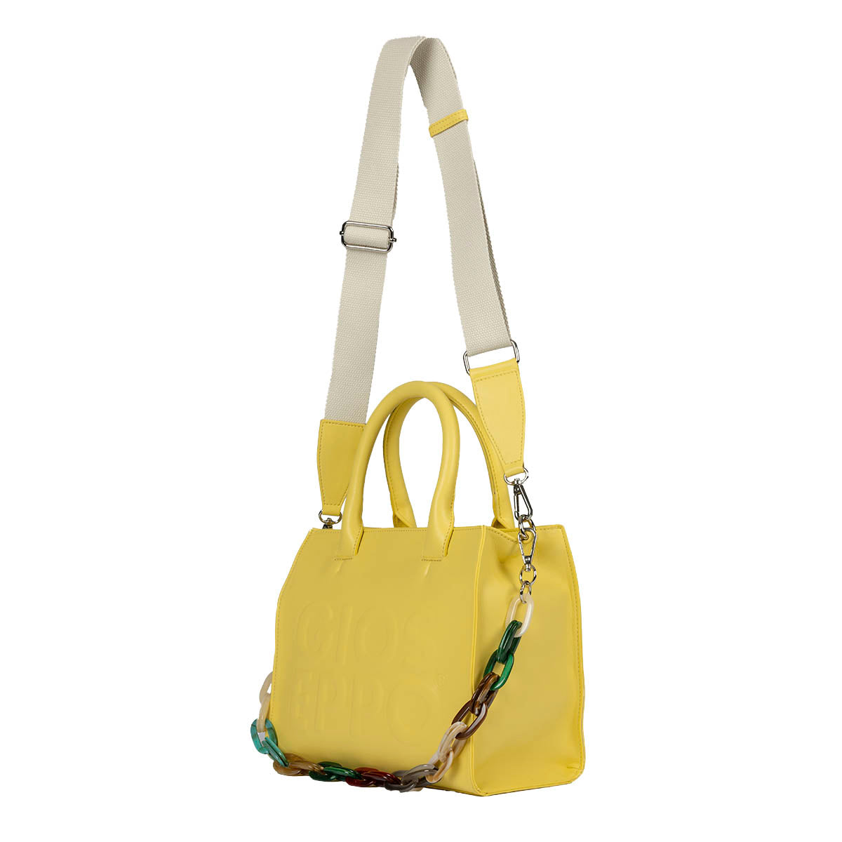 BOLSO AMARILLO CON ASAS Y BANDOLERA LANEAST 