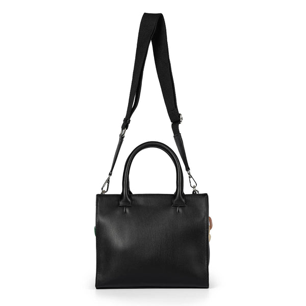 BOLSO NEGRO CON ASAS Y BANDOLERA LANEAST 