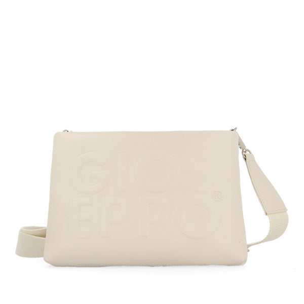 BOLSO DE MANO COLOR BEIGE CON DETALLE DE CADENA MULTICOLOR NOCATEE