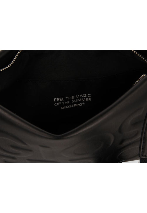 BOLSO DE MANO COLOR NEGRO CON DETALLE DE CADENA MULTICOLOR NOCATEE