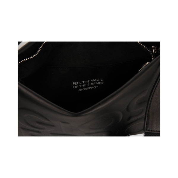 BOLSO DE MANO COLOR NEGRO CON DETALLE DE CADENA MULTICOLOR NOCATEE