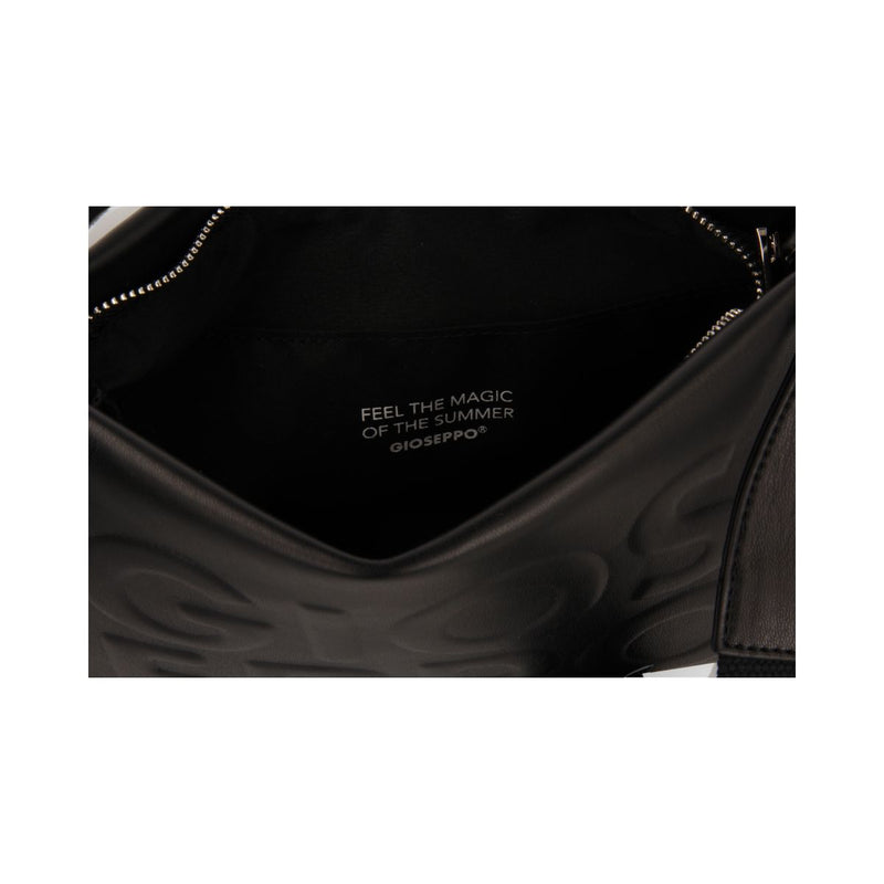 BOLSO DE MANO COLOR NEGRO CON DETALLE DE CADENA MULTICOLOR NOCATEE